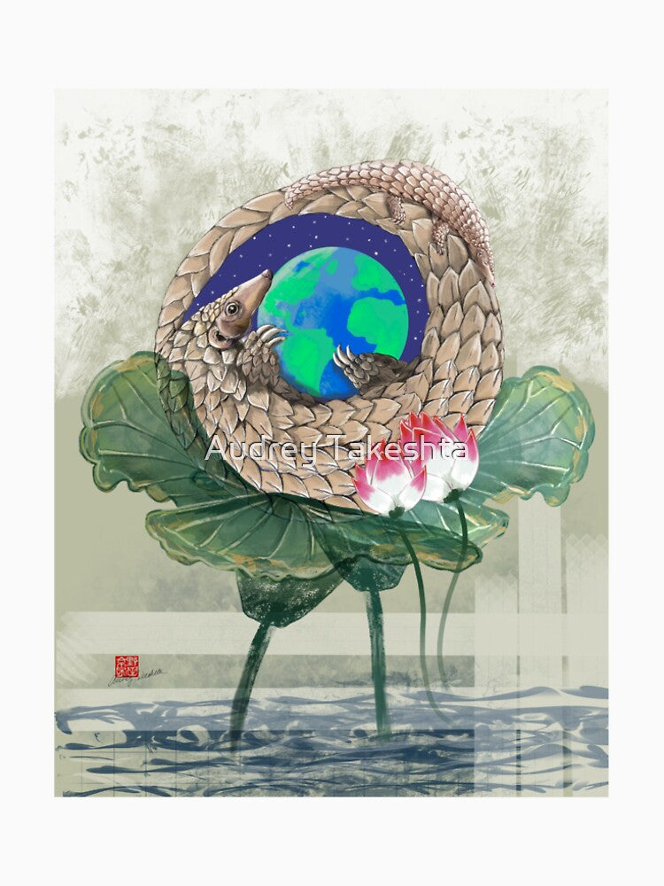 Pangolins and Lilies by Audrey Takeshta