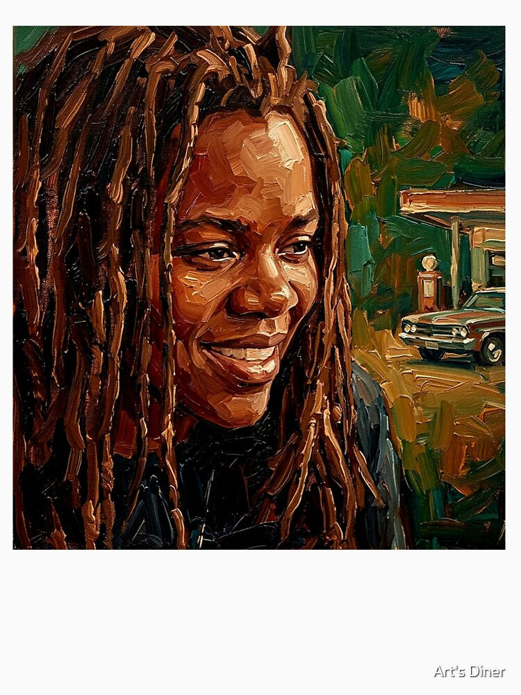 Fast Car Soul – Tracy Chapman Expressive Oil Portrait by Art's Diner