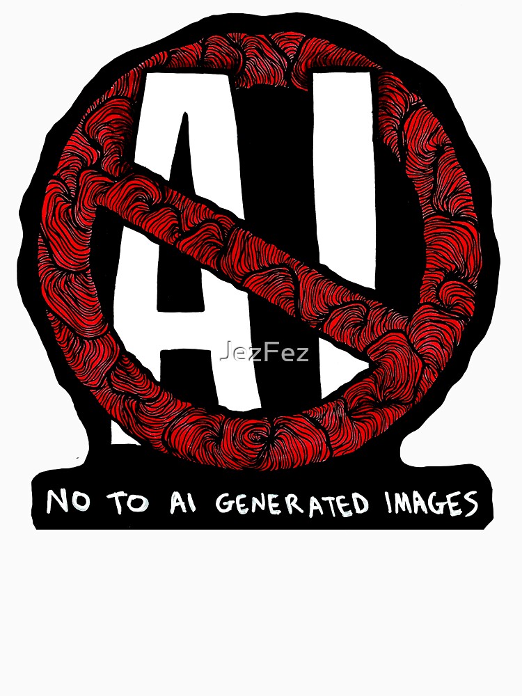 NO TO AI GENERATED IMAGES DOODLE by JezFez