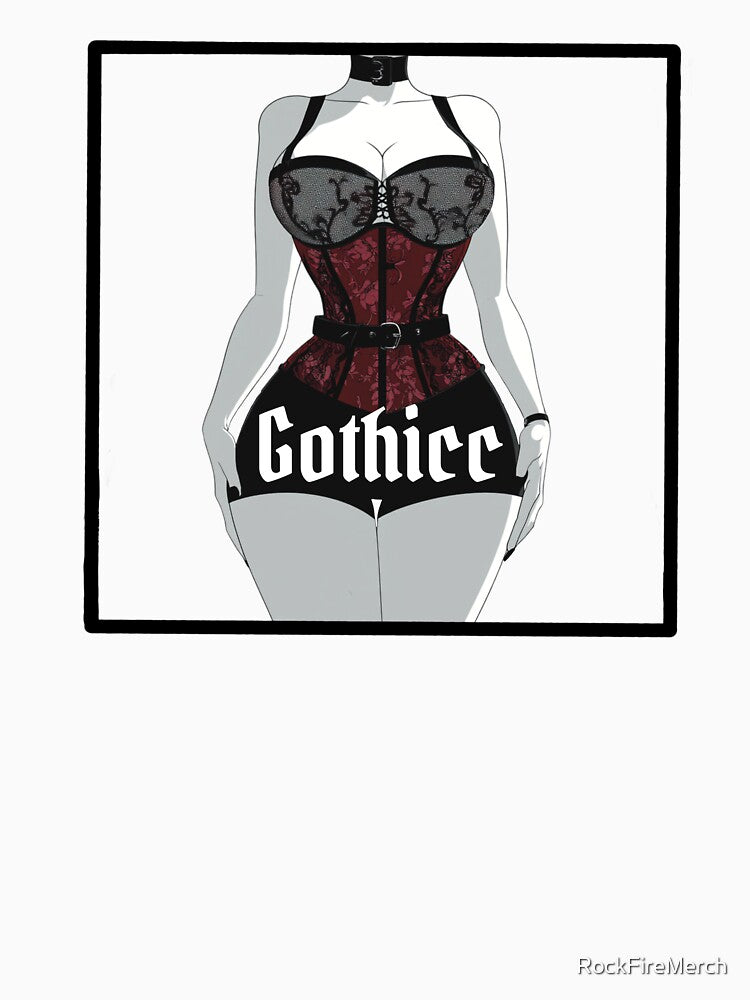 Thicc Goth Girl Aesthetic – Curvy Gothic Beauty Gothicc by RockFireMerch