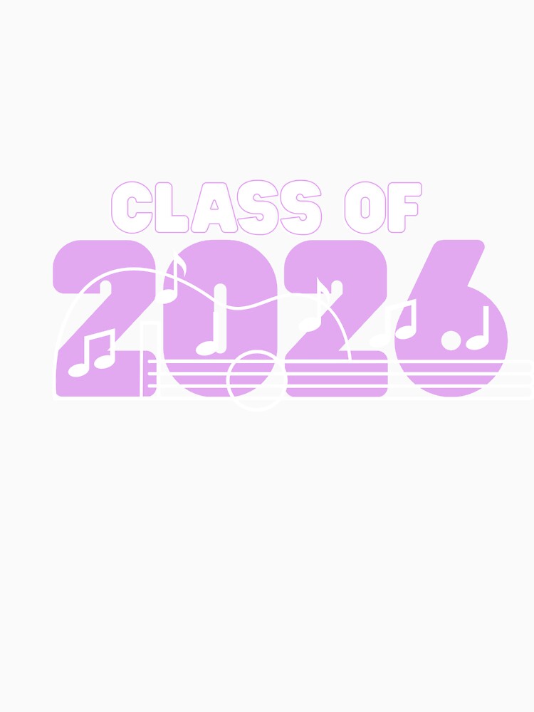 I Rocked Retro pink band Class of 2026 (print on dark) by Cottageshop