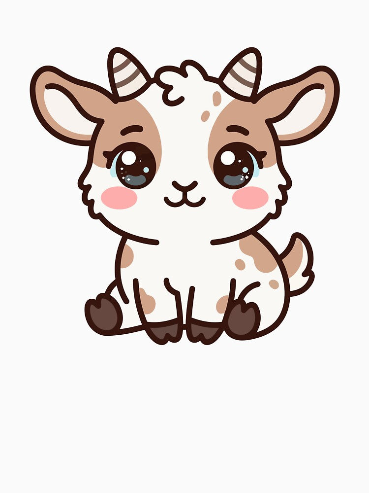 Little Cute Baby Goat Kawaii Farm Animal by minscw
