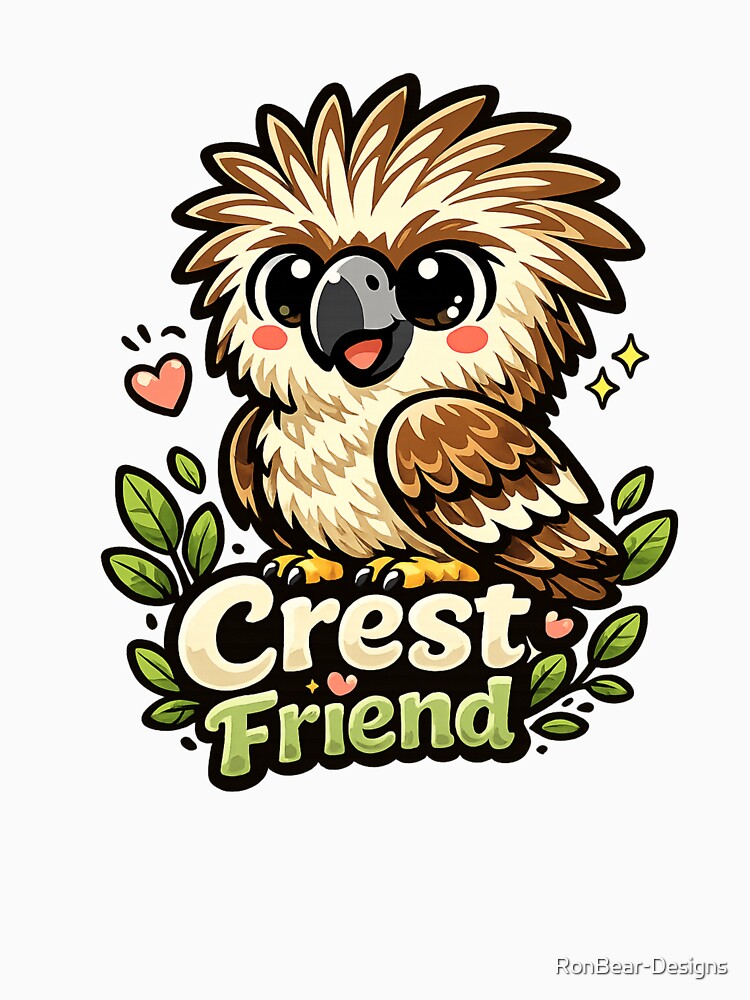 Cute Kawaii Philippine Eagle | Adorable Endangered Eagle Cartoon | Wildlife Bird Lover Gift by RonBear-Designs