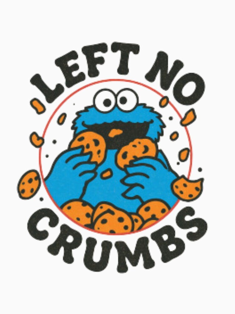 Blue Cookie Monster — Funny Cartoon Monster Jumping on Chocolate Chip Cookies by Colorful-Garden