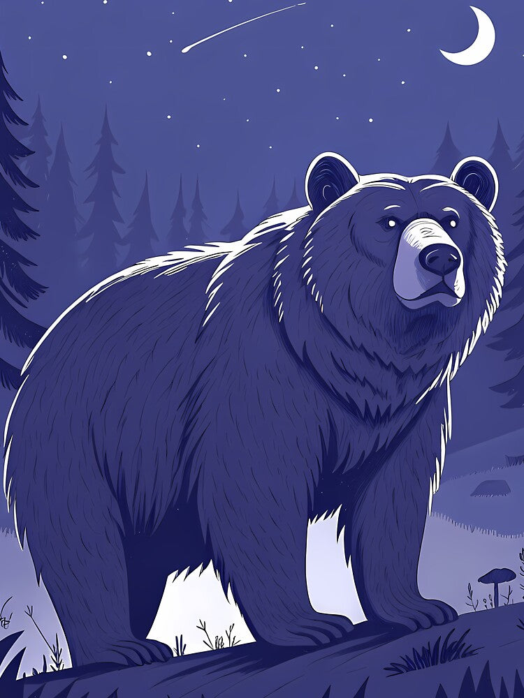 Moon Wildlife Illustrations Animal Art Nature Creature by ART ATTACK ZONE