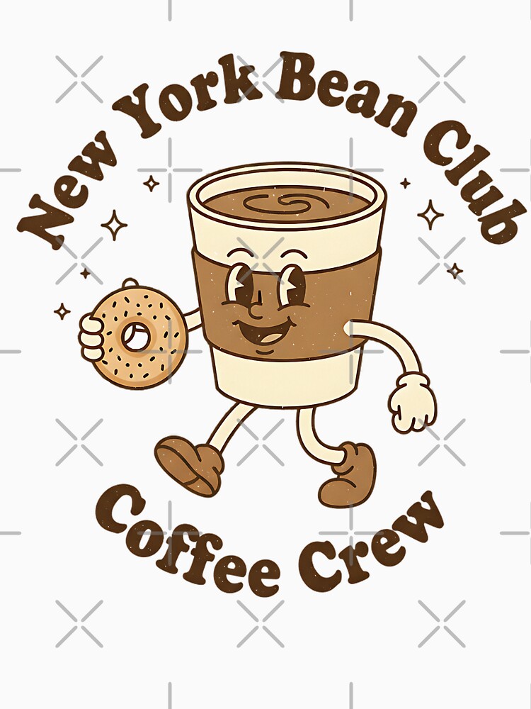 New York Bean Club – Coffee Crew Donut Walk by PostersMode