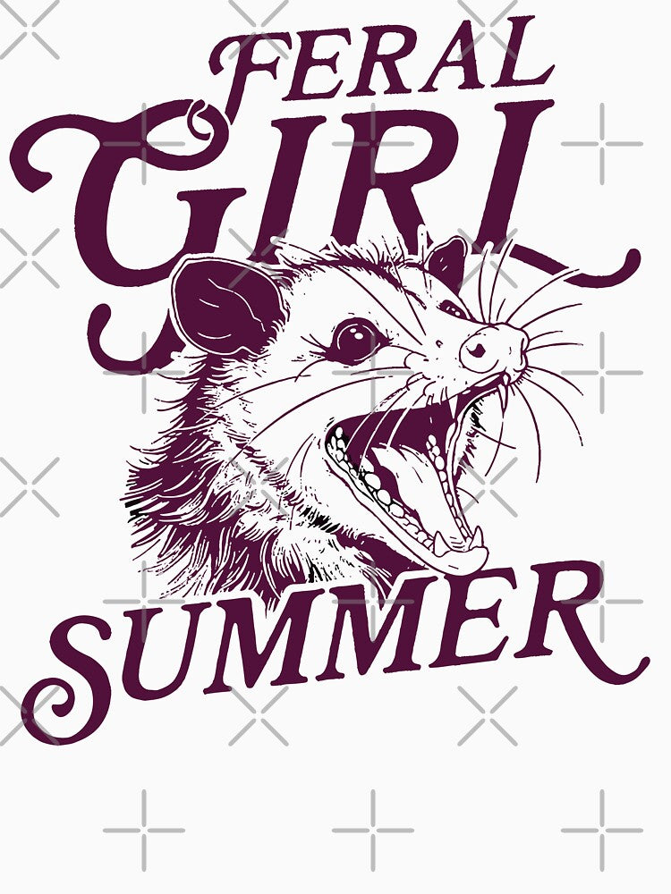 Feral Girl Summer Opossum Vintage by maprintee