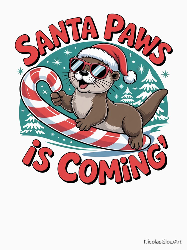 Santa Paws is Coming by NicolasGlowArt