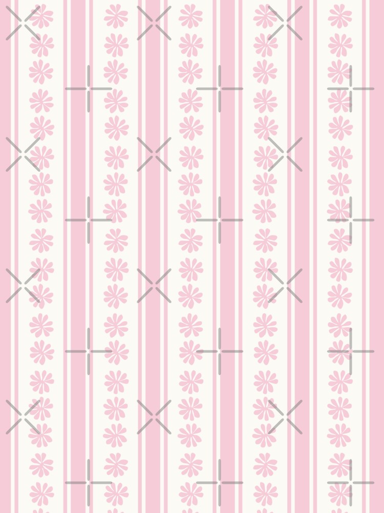 VINTAGE CLASSIC SCANDINAVIAN STYLE BOHO STRIPES PASTEL PINK by blomastudios
