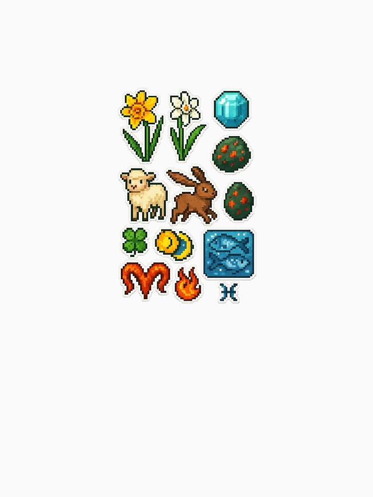 Retro Pixel March Stickers by BrushAndBreathe