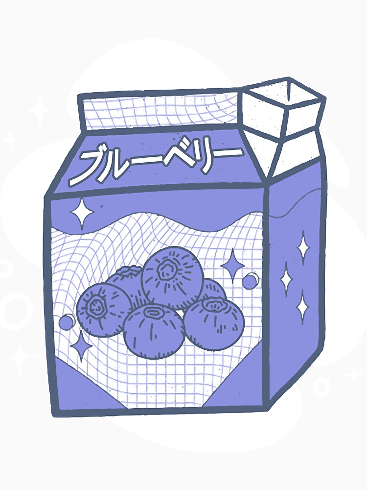 Blueberry Milk Japanese Kawaii 90s Otaku by KellyPeter7195