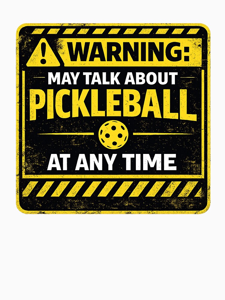 Funny Pickleball Dad Gift – Warning May Talk About Pickleball – Humorous Father Player Design by Pickleball-Gift
