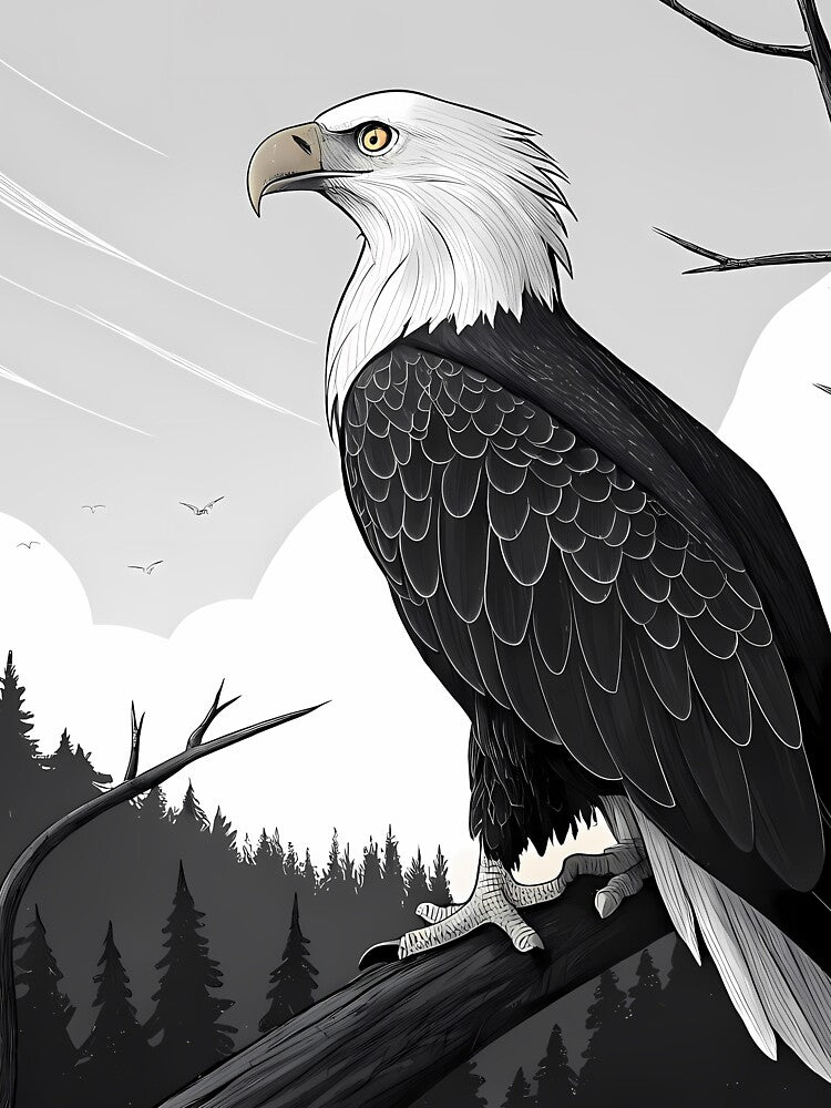 Eagle Wildlife Illustrations Animal Art Nature Creature by ART ATTACK ZONE