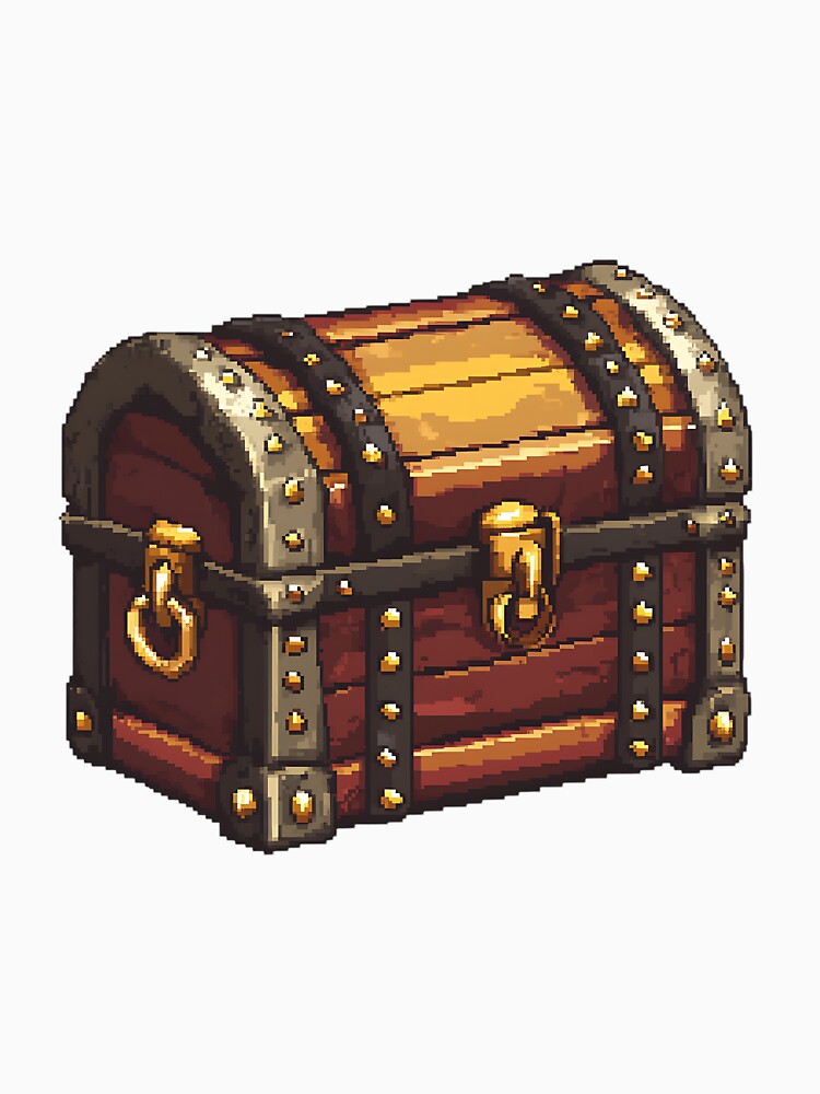 Retro Pixel Art: 8-bit Treasure Chest by bapupa