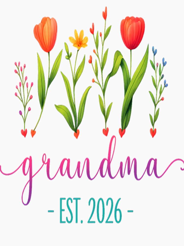 Promoted to Grandma 2026 Pregnancy Floral New Grandma 2026 Hoodie by HazelBergna