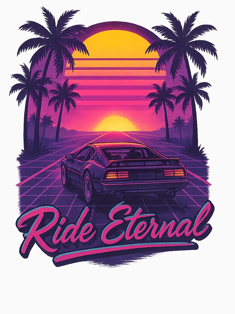 Ride Eternal – Retro Sunset Car Drive by Little--Core