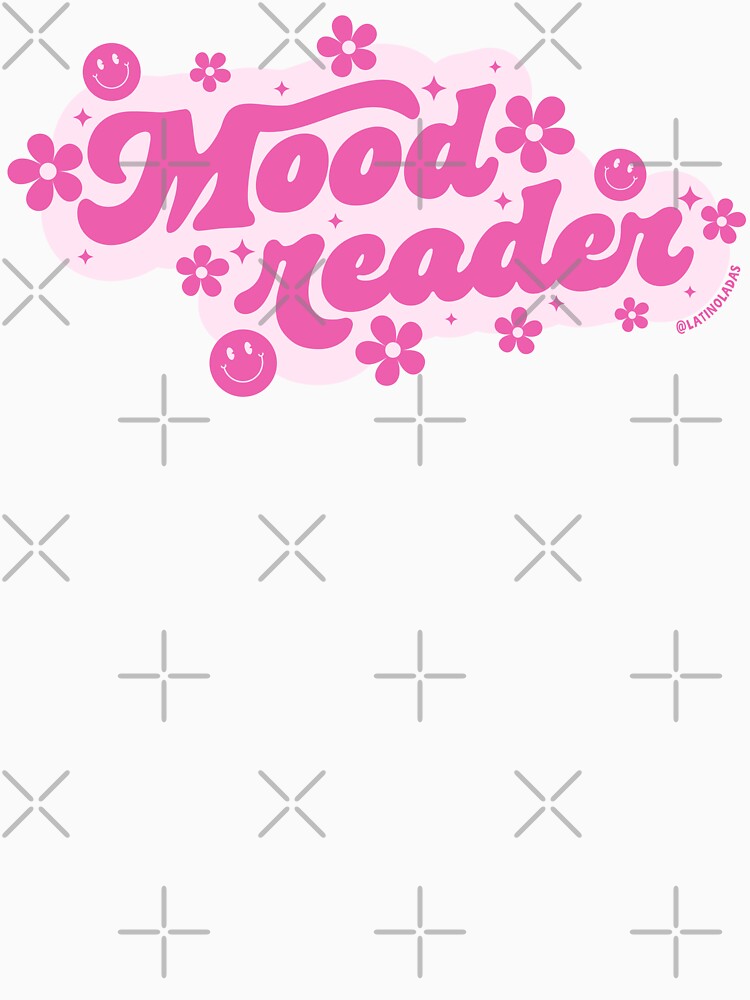 Mood Reader / Smiley Faces Groovy Daisies Flowers in Hot Pink Bookish Quotes Book Nerd Aesthetic Gifts Kindle Enthusiasts Book Baddie Tbr by Latinoladas