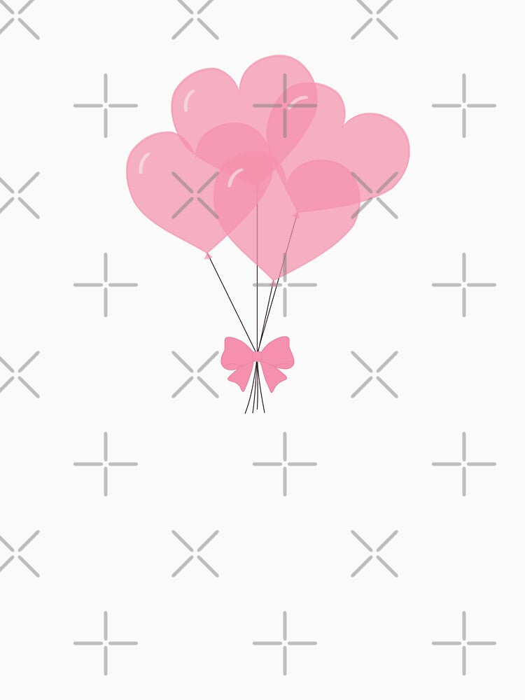 Coquette Transparent Pink Heart Balloons with Bow by wonderxwander