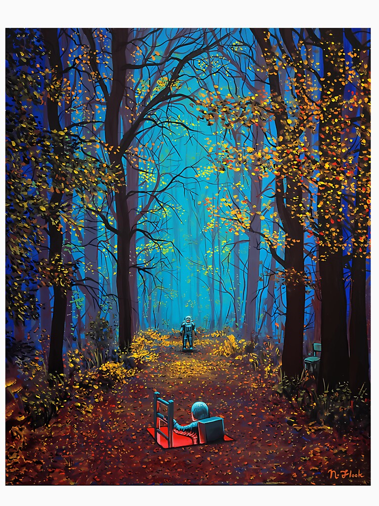 Eerie Liminal Space Autumn Forest Path by snbavrey64