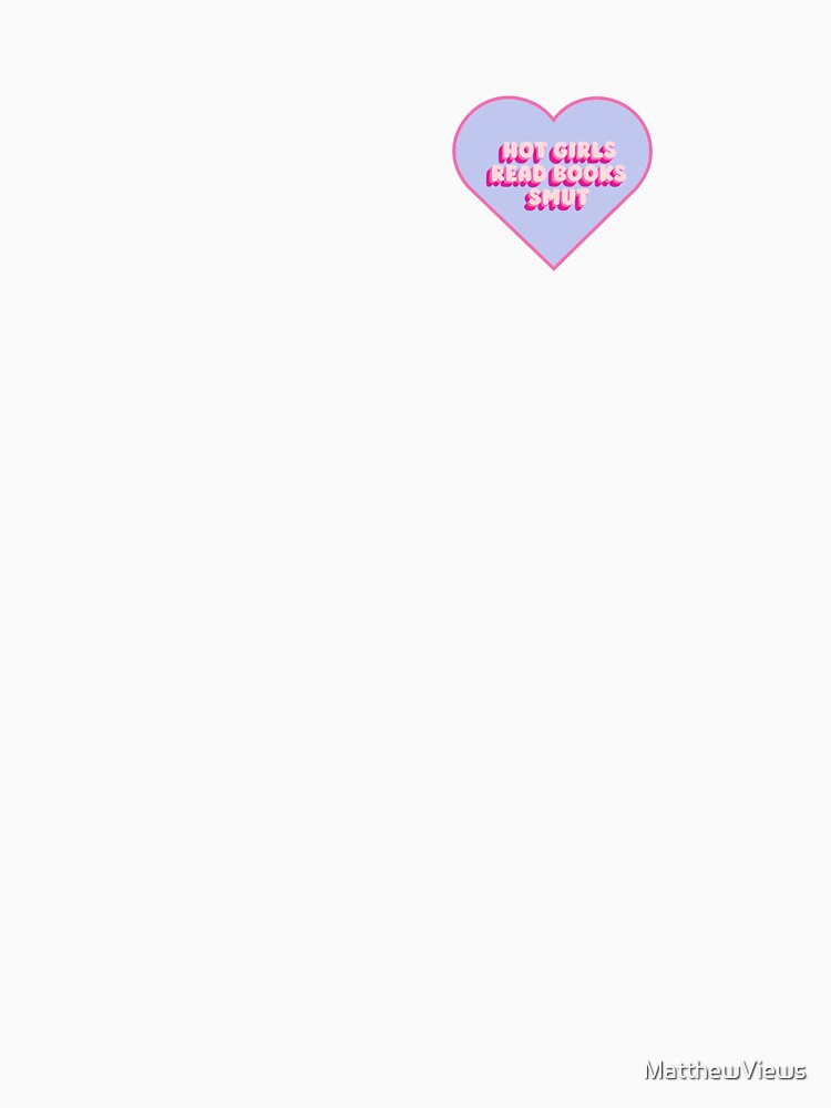 Hot Girls Read Books Pink and Blue - Girly Gifts Aesthetic - Hearts Books Design by MatthewViews