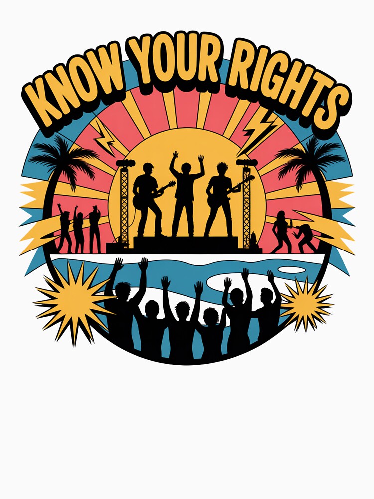 Know Your Rights Punk Band Sunset Concert Art by LukaRealm