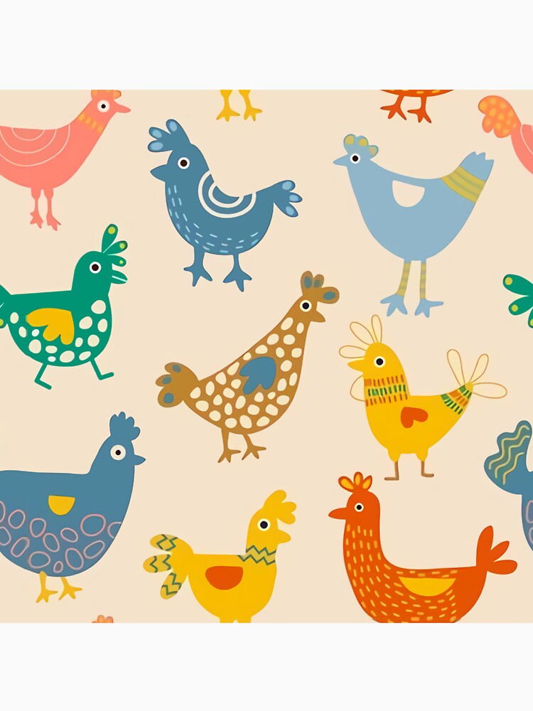Colorful Chicken Drawing by Mnightsa