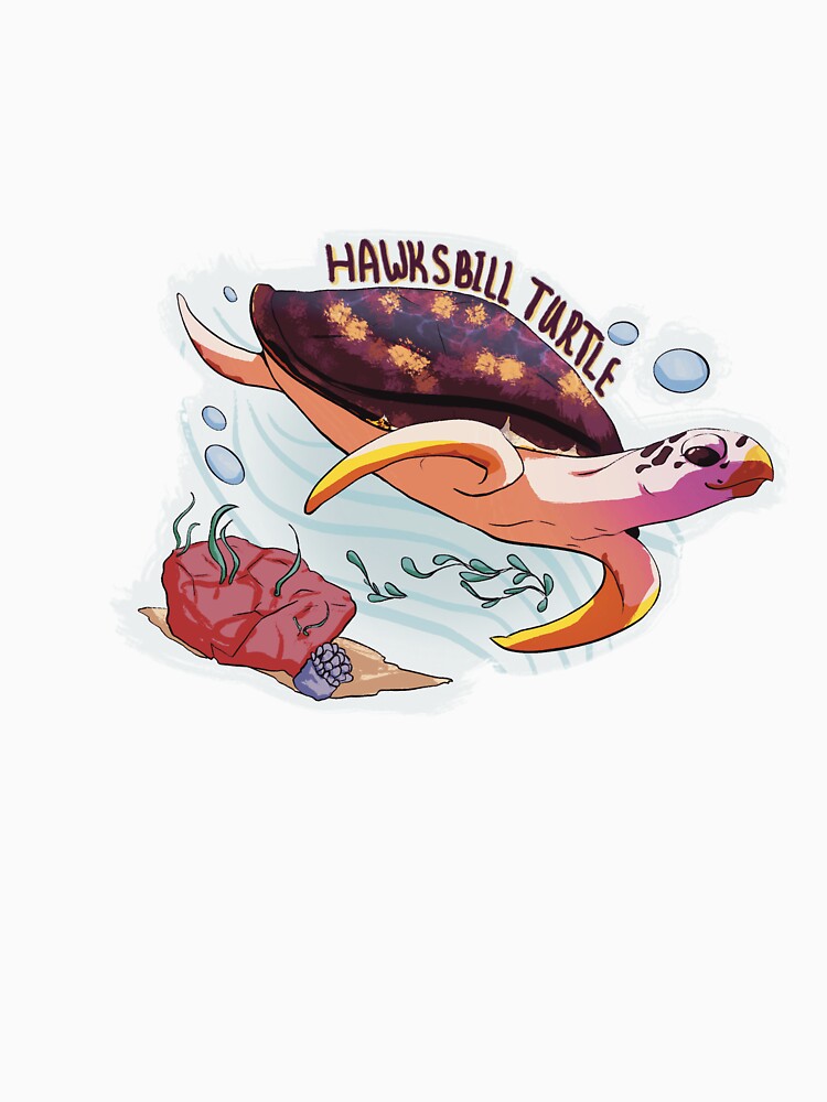 Hawksbill Turtle (Endangered Species) by Dragon Blossom Art
