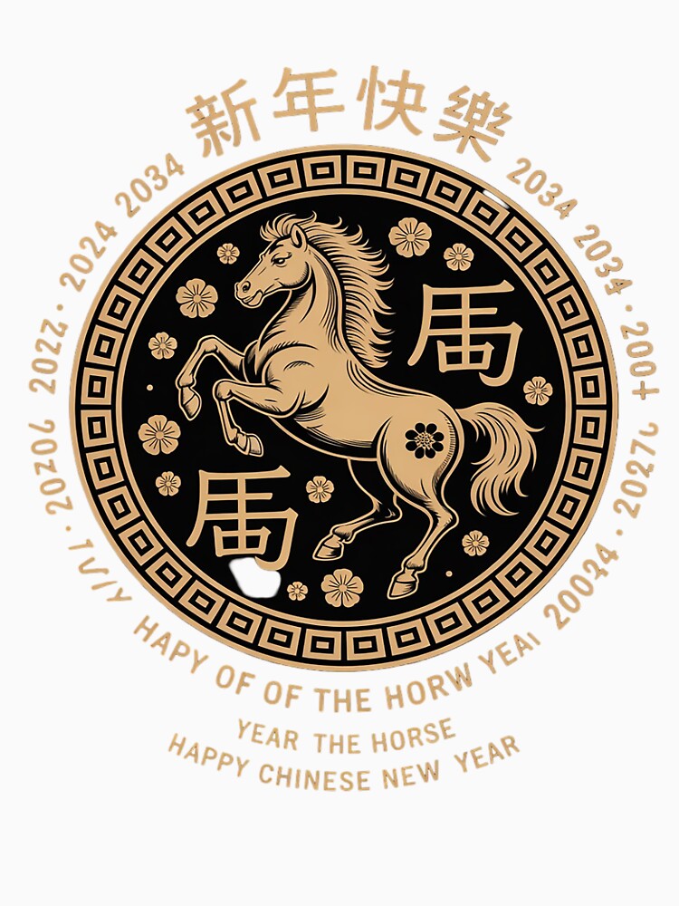 Happy Chinese New Year 2026 Year of The Horse 2026 by HuValverdeArt