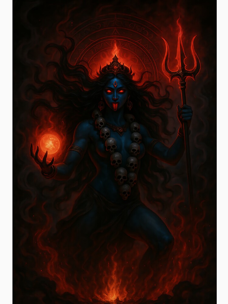 Kali Goddess of Destruction – Dark Fantasy Hindu Art by Beamiverse