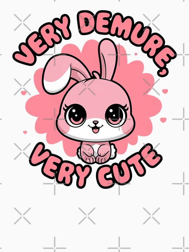 Very Demure Very Cute Pink  Rabbit by Merch-Kitsune