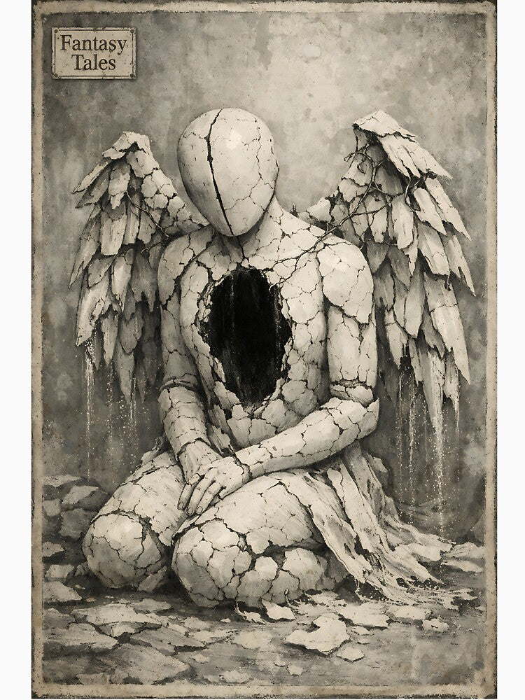 The Porcelain Relic - Dark Fantasy Hollow Angel by bapupa