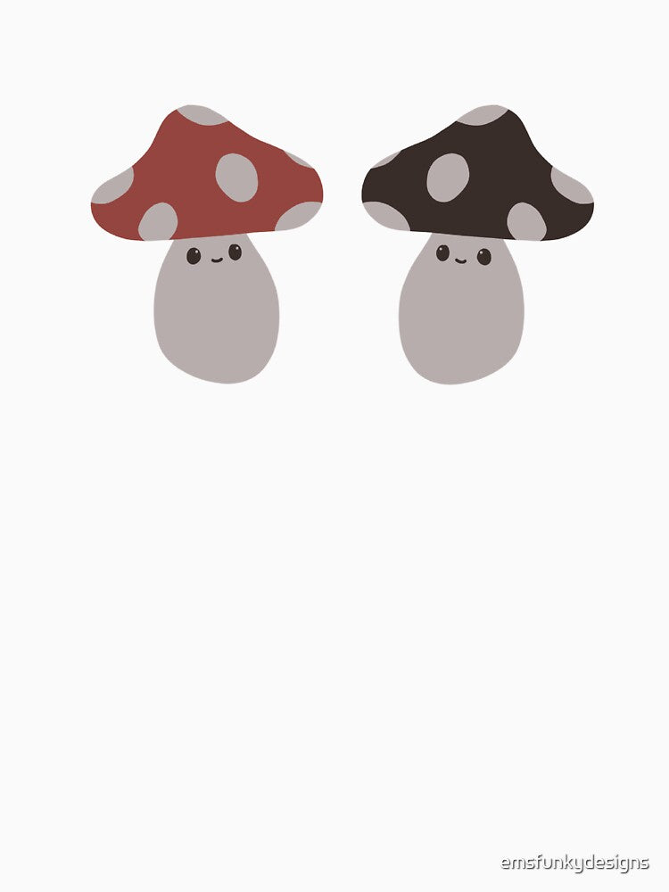 two mushrooms sitting in a forest 2 feet apart cause theyre not gay by emsfunkydesigns