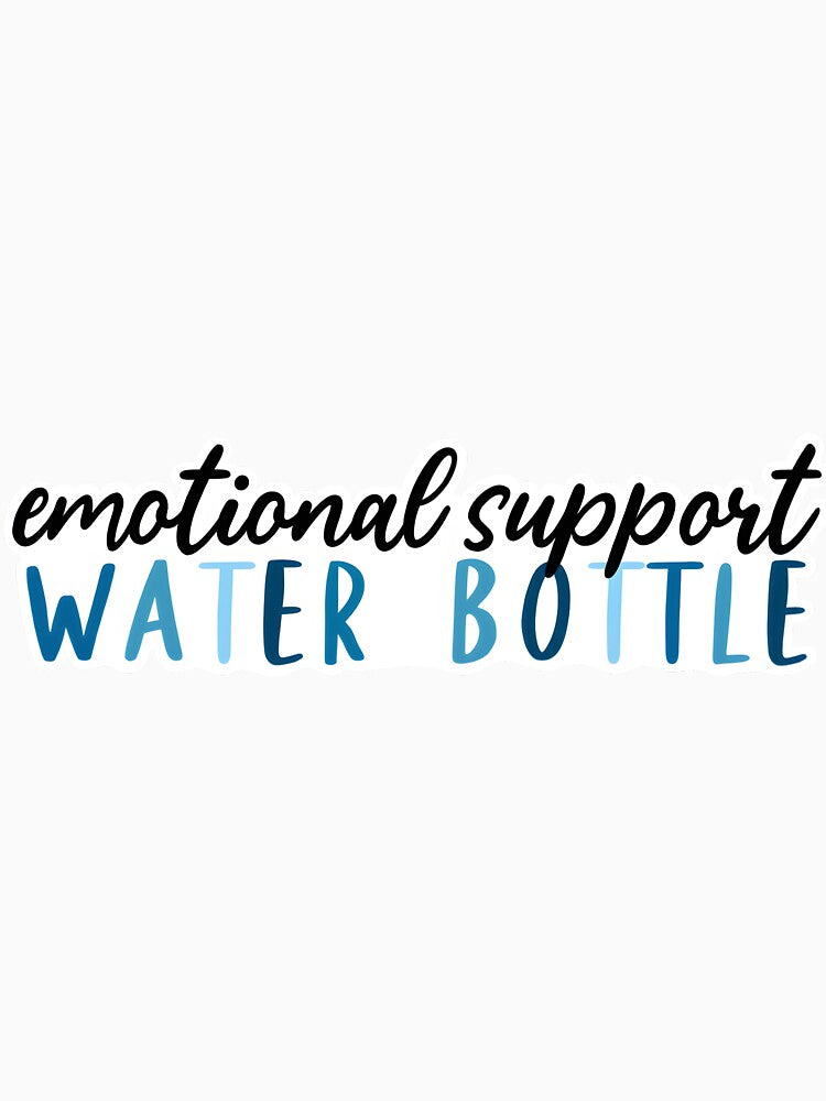 Emotional Support Water Bottle Rainbow by ztduelmchaun