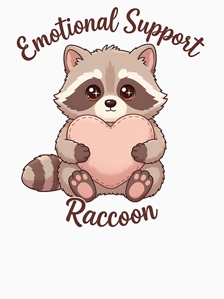Emotional Support Raccoon Sticker – Cute Cozy Comfort Shirt by ZyxDes