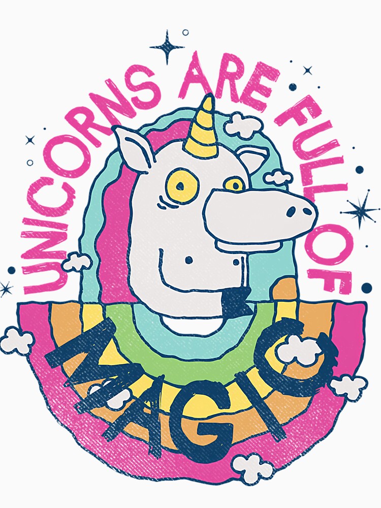 Unicorns Are Full Of Magic Retro 80s Art by pmthjvoo74