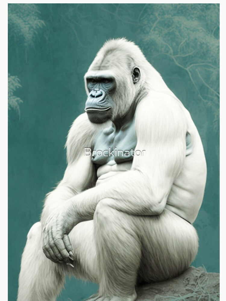 Albino Gorilla Chilling Primate by Brockinator