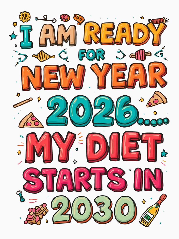 I Am Ready for New Year 2026… My Diet Starts in 2030 by Bada-stickers