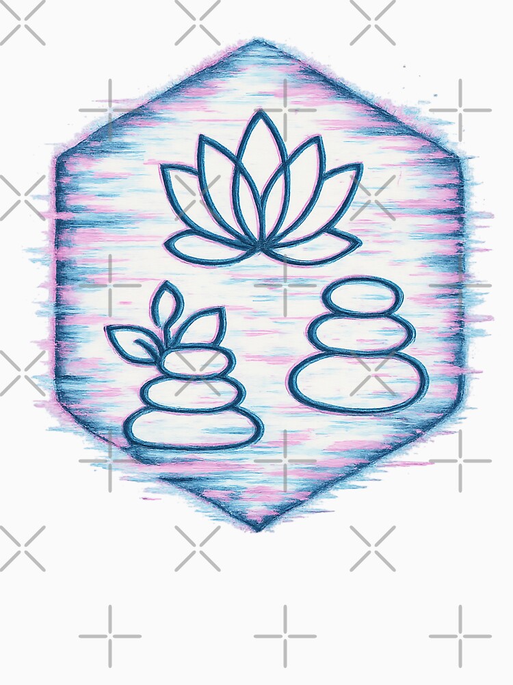 Glitchcore Zen – Maximalist Digital Spa Hex-Art for Apparel & Mugs by TONSNAP