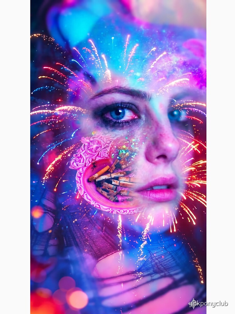 Neon Glitch Effy Stonem Skins Portrait by y2kponyclub