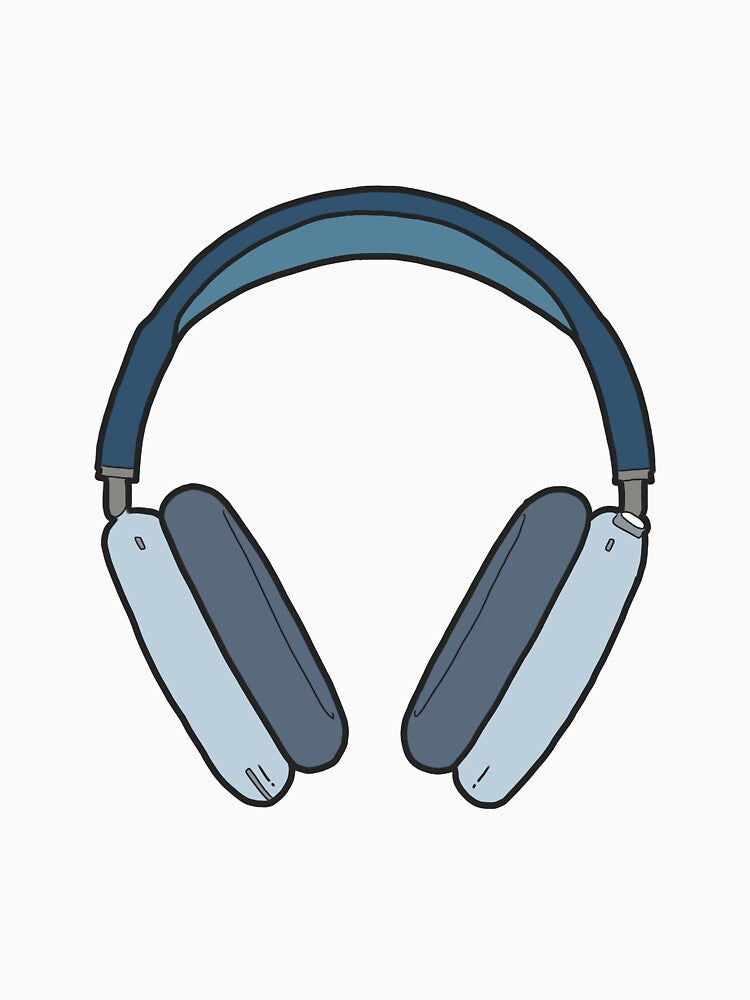 Light blue over ear headphones trendy aesthetic by Niklauss