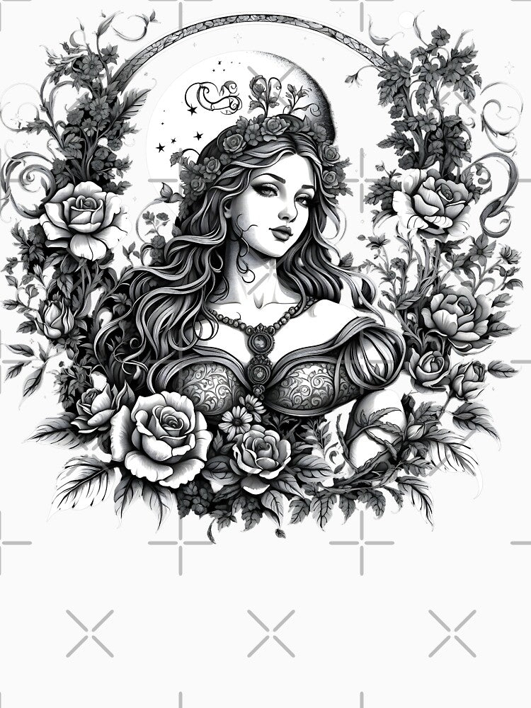 Dark moon feminine energy Goddess by Printicato