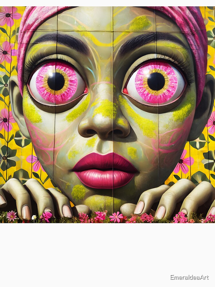 Alter Gaze – Surreal Pink-Eyed Girl Portrait by EmeraldeaArt