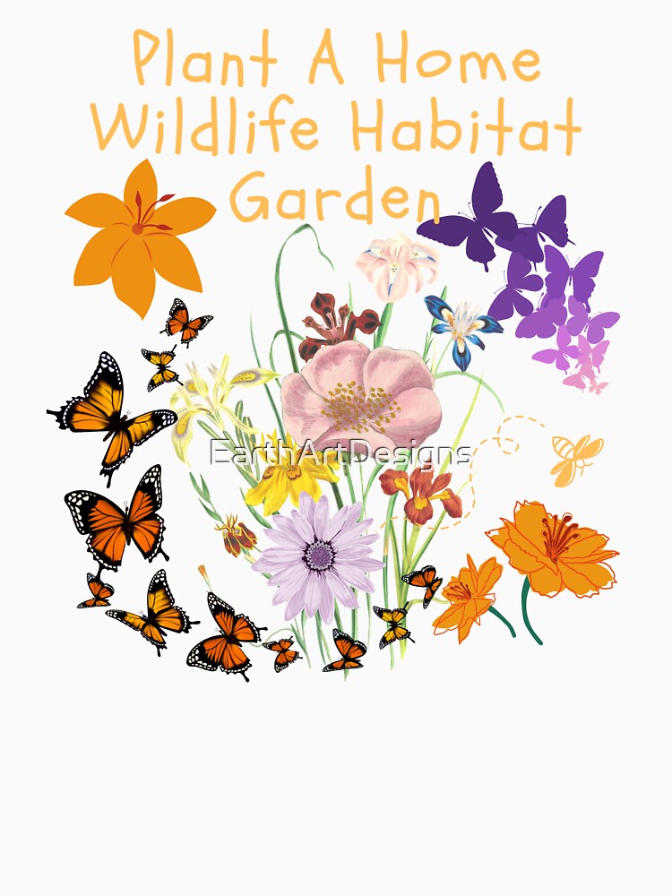 Plant A Home Wildlife Habitat Garden Colorful Design by EarthArtDesigns