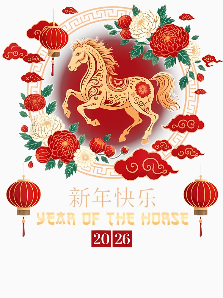 Lunar New Year 2026 Chinese Decoration Year Of The Horse by DawnPatricia