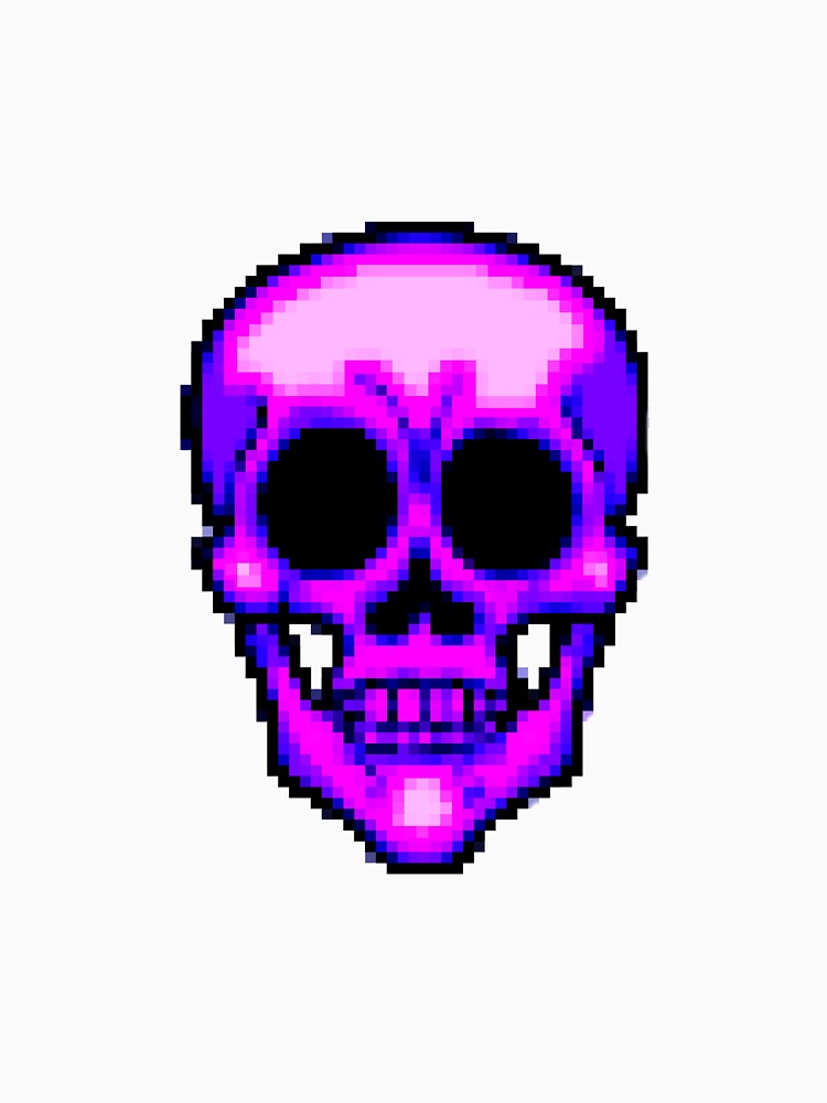Pixel Retro Skull by Immortus