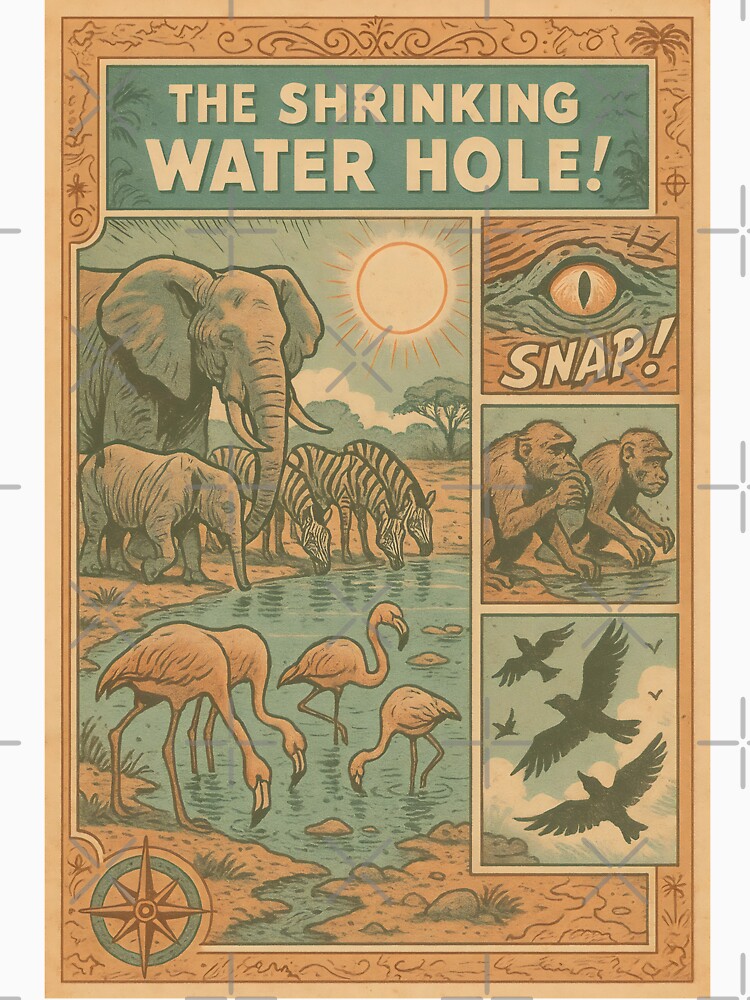 Shrinking Water Hole Survival Comic by WildlifeInc