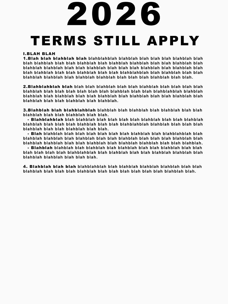 2026 Terms for the New Year by Tees And Wear