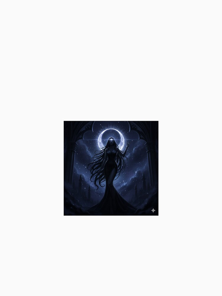 Lunar Shadow Priestess – Dark Celestial Fantasy Art by RZandRaiDesigns