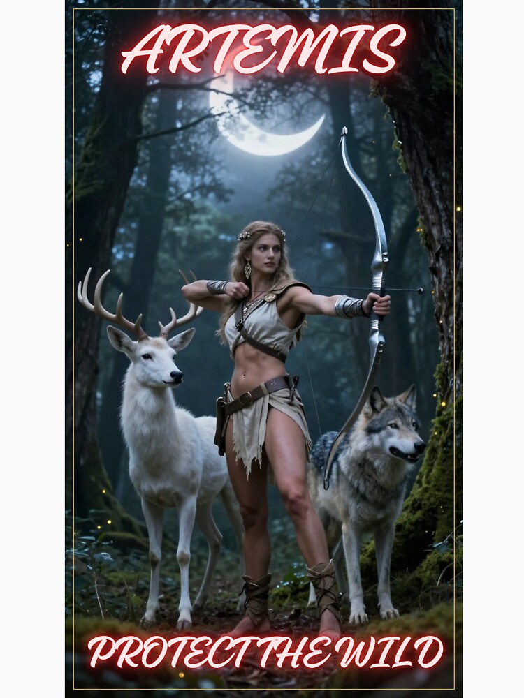 Artemis Protects The Wild - Greek Goddess of Hunt Wildlife Mythology by GoGreenlove
