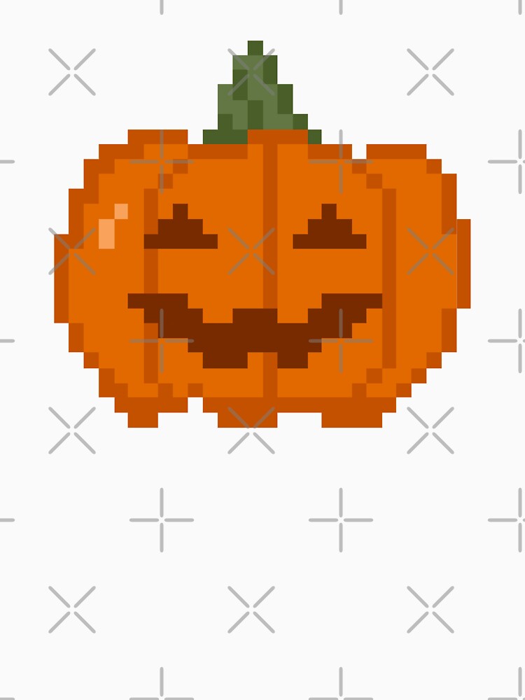 Retro Pixel Art Halloween Pumpkin by NFindlayArt